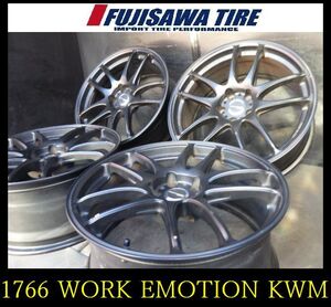 【1766】T0411284◆WORK EMOTION KIWAMI ホイール◆19x8.5J 5穴 PCD112 +35◆4本◆フォルクスワーゲン ゴルフ トゥーラン など