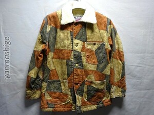 70s/36サイズ程度 ボアライナー パッチワーク カバーオールジャケット Lee OUTERWEAR リー Boa