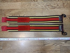 (s106k) Titan Signature Series Gold Wrist Wraps シグネチャーゴールド リストラップ セット バンド 手首 サポート 筋トレ 中古 ジャンク