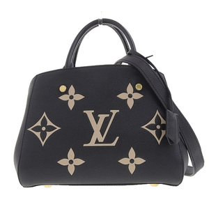 ルイヴィトン LOUIS VUITTON モノグラム・アンプラント モンテーニュBB 2WAYハンドバッグ ブラック/ベージュ M45778 中古 新入荷 LV1365