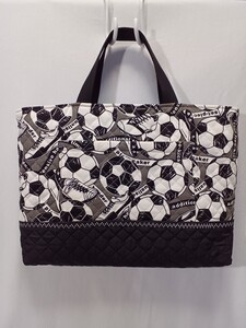 オリジナルハンドメイド★手提げカバン★レッスンバック★サッカーボール柄