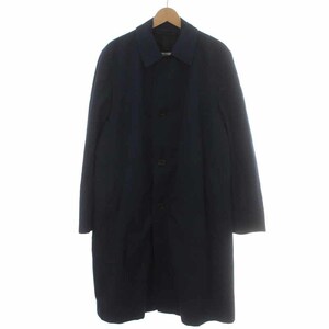 アクアスキュータム AQUASCUTUM ロングコート ボタン 紺 ネイビー /YI4 メンズ