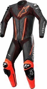 サイズ US 48 / EU 58 - ブラック/レッドフローレセント - ALPINESTARS アルパインスターズ Fusion 1ピース スーツ