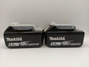 純正 動作品 2個 マキタ Makita リチウムイオン バッテリー BL1860B 6.0Ah 18v BL1860 雪マーク 雪印 インパクトドライバー 17 検索) 美品