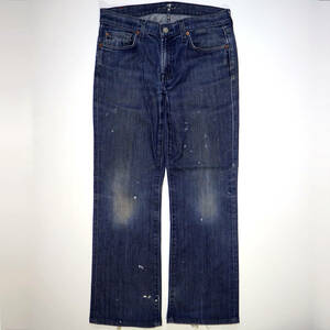 7 For All Mankind ストレッチ ジーンズ 32　セブンフォーオールマンカインド ダメージ デニム T520FSJ080U-080U