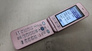 H5219 docomo SIMフリー らくらくホン F-01M FUJITSU 4Gガラホ 簡易動作確認＆簡易清掃＆初期化OK 判定○ WebにてSIMロック解除手続受付済