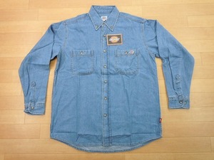 g149★新品★サイズ L★DICKIES ディッキーズ FB460U デニムシャツ★ワークシャツ ボンマックス★カラー7 ブルー★即決★ 