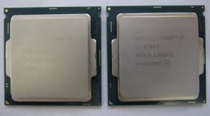 CPU intel Core i7-6700Ｔ 2.80ＧＨz SR2L3　が2個セット 　 動作品 