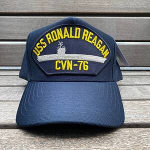 アメリカ製 EAGLE CREST イーグルクレスト CVN76 USS ロナルド レーガン RONALD REAGAN 米海軍 空母 ミリタリー キャップ サイズ調節可