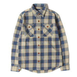 visvim ビズビム シャツ サイズ:0 / インディゴ バッファローチェック フランネル シャツ (BLACK ELK FLANNEL INDIGO BUFFALO CHECK)