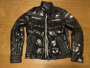 程度良好です！Moncler BERRIAT TG3 モンクレール バリアット ライダース サイズ3 ブラック 黒　管4