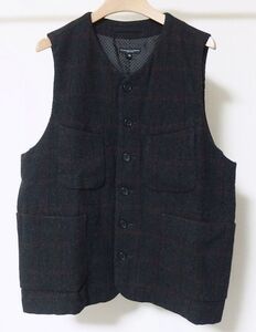 Engineered Garments エンジニアードガーメンツ LDT Vest HB Windowpane カシミヤ混ウール ベストM