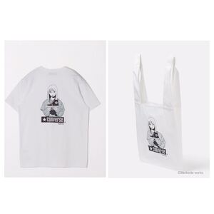 CONVERSE TOKYO x Backside works. 【 履かないの？】Tシャツ Lサイズ & パッカブルエコバッグ 2点セット TEE