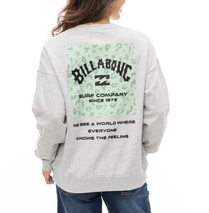 【SALE】★送料無料★2024秋冬 新品【BILLABONG/ビラボン】PATTERN LOGO SWEAT トレーナー GRH レディースM BE014003