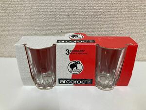 新品未使用品 ビンテージ arcoroc アルコロック グラス タンブラー 3個セット 強化ガラス