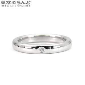 101719305 ティファニー TIFFANY&Co. エルサペレッティ バンドリング プラチナ Pt950 ダイヤモンド 6.5号相当 1PD 指輪 レディース 仕上済