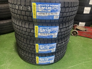 LV01　145/80R12　80/78NダンロップVAN用スタッドレス4本セット送料込み即決2024年製造　新商品