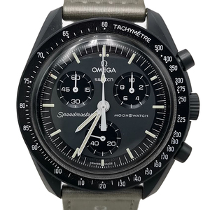 送料無料 美品 オメガ スウォッチ 腕時計 SO33A100 ムーンスウォッチ ミッショントゥマーキュリー メンズ