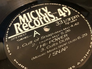 12”★MICKY RECORDS VOLUME 49 / JORDAN HILL / LISA STANSFIELD / Snap / R&B / ハウス・リミックス！