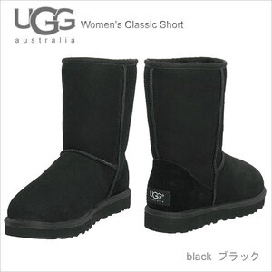 UGG アグ レディース　クラッシック　ショート　シープスキン　ムートン　ブーツ ブラック 9