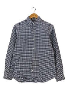 Nigel Cabourn◆BRITISH OFFICER SHIRT/長袖シャツ/44/コットン/ネイビー/ギンガムCK