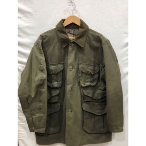 【FILSON】フィルソン Style 466 Green Cotton Hunting Field Jacket Waterfowl Coat ジャケット L コットン カーキ オイルド ts202409