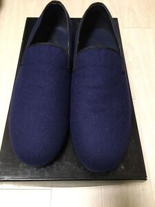 ◆【未使用】BEAMS ビームス / フランネルスリッポン　NAVY 6.5(24.0cm相当)