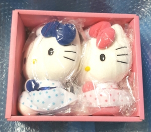 正規品 限定 ハロー キティ カルピス ギフト ぬいぐるみ 水玉 ピンク 水色 箱入り 新品 Hello Kitty CALPIS GIFT stuffed toy doll 猫 ねこ