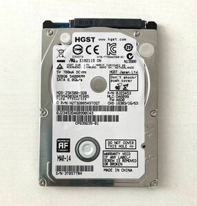 320GB HDD SATA 2.5インチHDD HGST HTS545032A7E685 ハードディスクドライブ