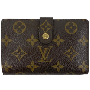 ルイ・ヴィトン Louis Vuitton ポルト モネ ビエ ヴィエノワ がま口 二つ折り財布 モノグラム ブラウン M61663 レディー 中古 ラッピング可