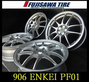 【906】★FK3610254◆ENKEI PF01◆18x7J 5穴 PCD100 +48◆4本◆プリウス　86など