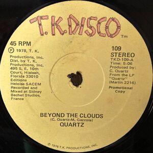 【US盤/12/ディスコ】Quartz / Beyond The Clouds ■ T.K. Disco / 109