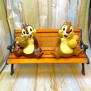 レア★チップとデール Chip＆Dale チップ＆デール ベンチプランタースタンド ビッグフィギュア ★ディズニー Disney 加藤工芸 KATO KOGEI