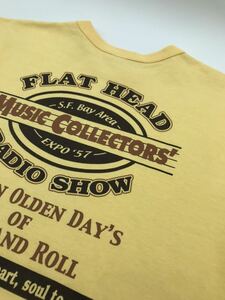 フラットヘッド 長袖THE FLATHEAD ロングTeeシャツ/M/ライトイエロー/フリーホイラーズ　トイズマッコイ