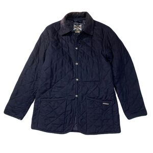 ◆【LAVENHAM】英国製/ラベンハム/キルティングジャケット/秋冬/アウター/ウール系/メンズ/sizeM/38/ネイビー