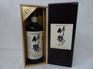 静岡県限定発送 未開栓 NIKKA WHISKY ニッカ 竹鶴 17年 ピュアモルト 旧ラベル 700ml 43％ 箱付 即決