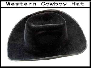 新品 western cowboy hat ウェスタンカウボィハットS黒色