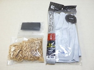 ★自家製 チャークロス ① 炭化綿 中厚 10枚入 天然木 おかくず 牛革手袋セット★ G356 キャンプ アウトドア 焚き火 最速5秒着火！