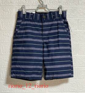 748　新品　GAP Kids　ギャップキッズ　ボーダーハーフパンツ　コットンパンツ　size125