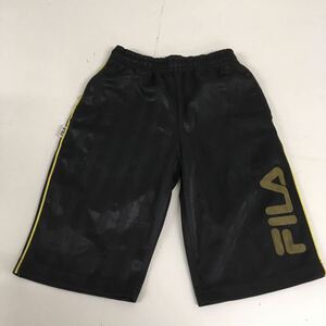 送料無料★FILA フィラ★ジャージ ハーフパンツ★キッズ　子供　130★ブラック　黒#60604sj114