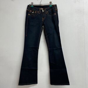 TRUE RELIGION トゥルーレリジョン　デニム　フレアパンツ　ジーンズ　古着　濃いデニム　26 K7