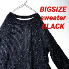 美品！BIGSIZE  sweater BLACK  セーター