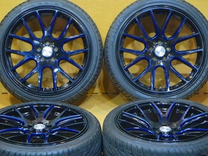 超バリ溝 美品【ラグジーヘインズ LH-013 20年製KENDA 225/40R18 255/35R18】18インチ 8J+45 9J+40 PCD100-5H トヨタ 86 スバル BRZ