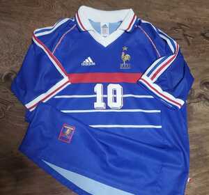 値下交渉 1998-99年 フランス代表 ONE STAR 10 ジダン adidas HOME MADE IN UK 検/FIFA WC 98 WORLD CUP FRANCE ZIDANE ワールドカップ Y2K