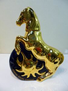 MB/H21BE-DA1 未開栓 古酒 ROUYET GUILLET COGNAC SUN HORSE GOLD ルイエギレ ゴールド 200mL 40% 陶器ボトル