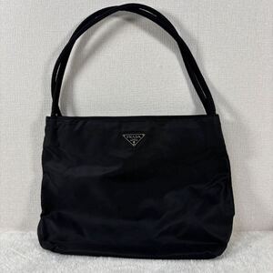  1円 PRADA プラダ トートバッグ ハンドバッグ ビジネス 三角プレート 黒 ブラック テスートナイロン ポコノ レディース メンズ