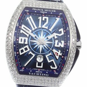 ☆美品 【FRANCK MULLER】フランクミュラー ヴァンガード ヨッティング パヴェダイヤ V45SCDTD 自動巻き メンズ_722613