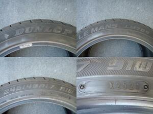 ダンロップ　ＬＥＭＡＮＳ　ＬＭ７０４　２４５／４０Ｒ１７　１本　２１年製　6.96mm　ＤＵＮＬＯＰ　　06-0807