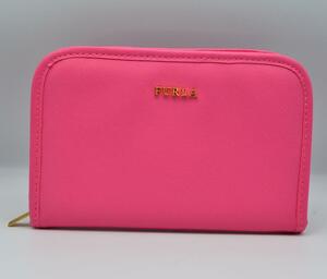 フルラ　FURLA　ラウンドファスナー　長財布　レザー　ピンク