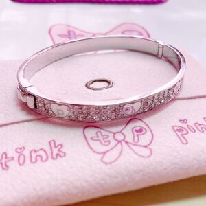 ティンクピンク バングル ブレスレット tink pink アクセサリー AHKAH 定価¥26.250 パヴェバングル TP-271 ストーン アーカー 付属品付き